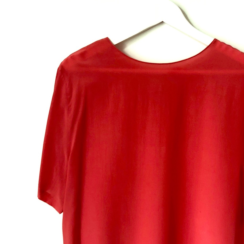 Hibiscus silk blouse